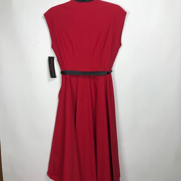 Cute Stop Staring Red Swing Dress with Tie NWT - Picture 6 of 6